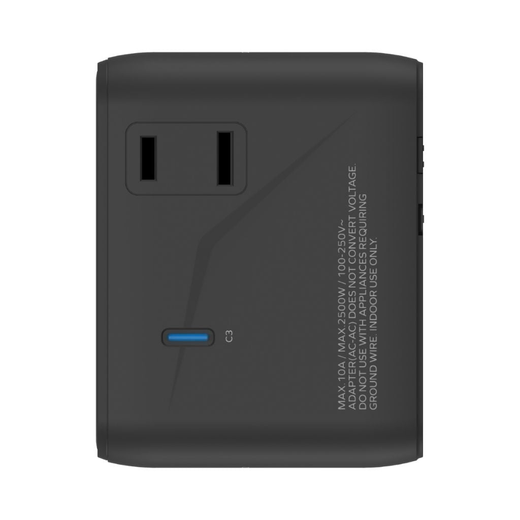 Momax 1-World2 45W 5 Port Dual AC Travel Adaptor