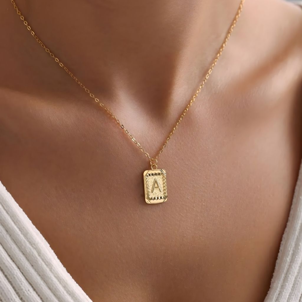 Signet Initial Necklace