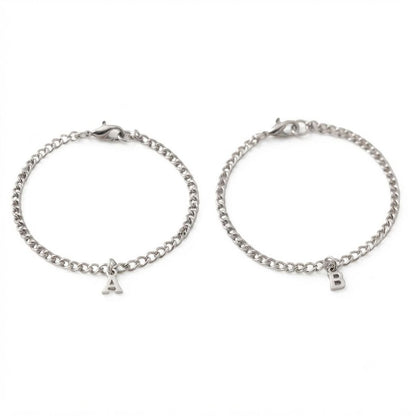 Personalized Initial Bracelet Duo Set