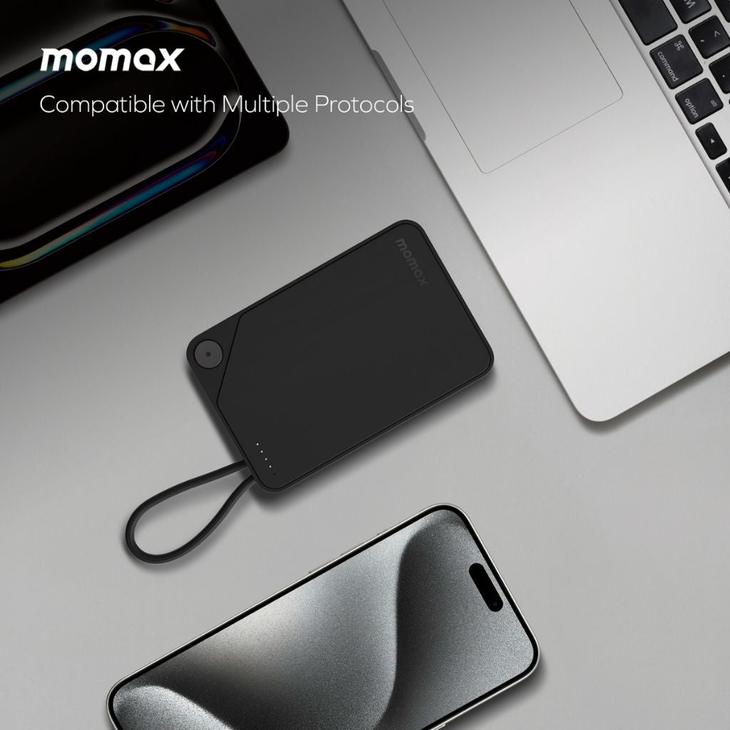 Momax 1-Power X 10000 mAh Power Bank With Built-In Usb-C Cable