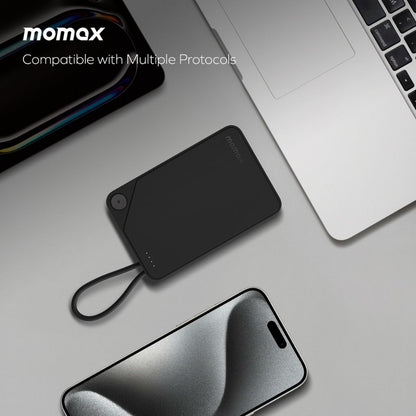 Momax 1-Power X 10000 mAh Power Bank With Built-In Usb-C Cable