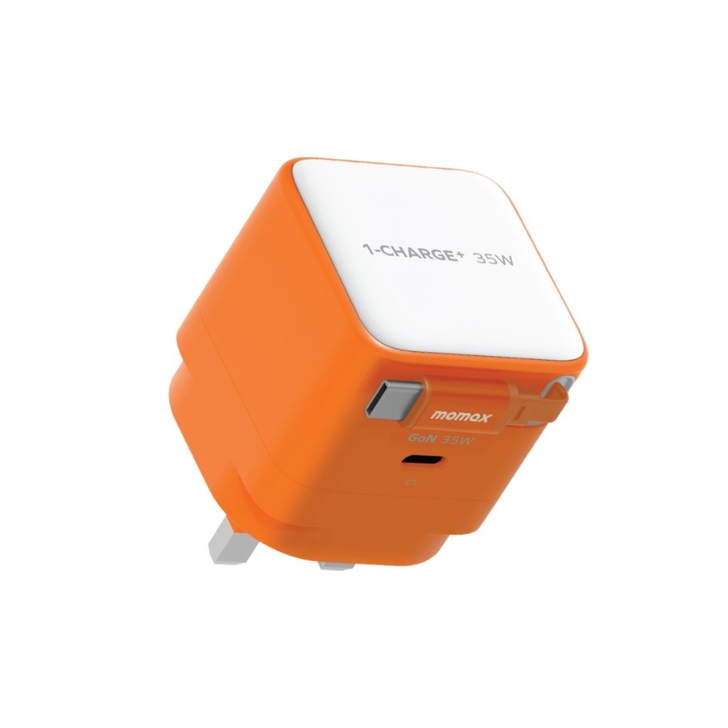 Momax 1-Charge 35W GaN 1-Port Charger With Built-In Usb-C Cable