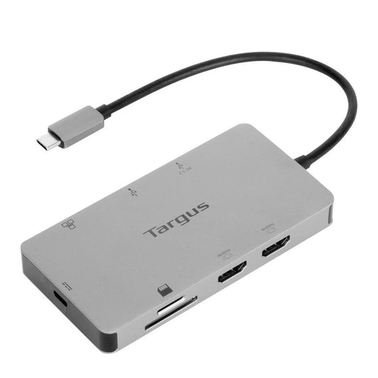 Targus USB-C hub with multiple ports on a white background