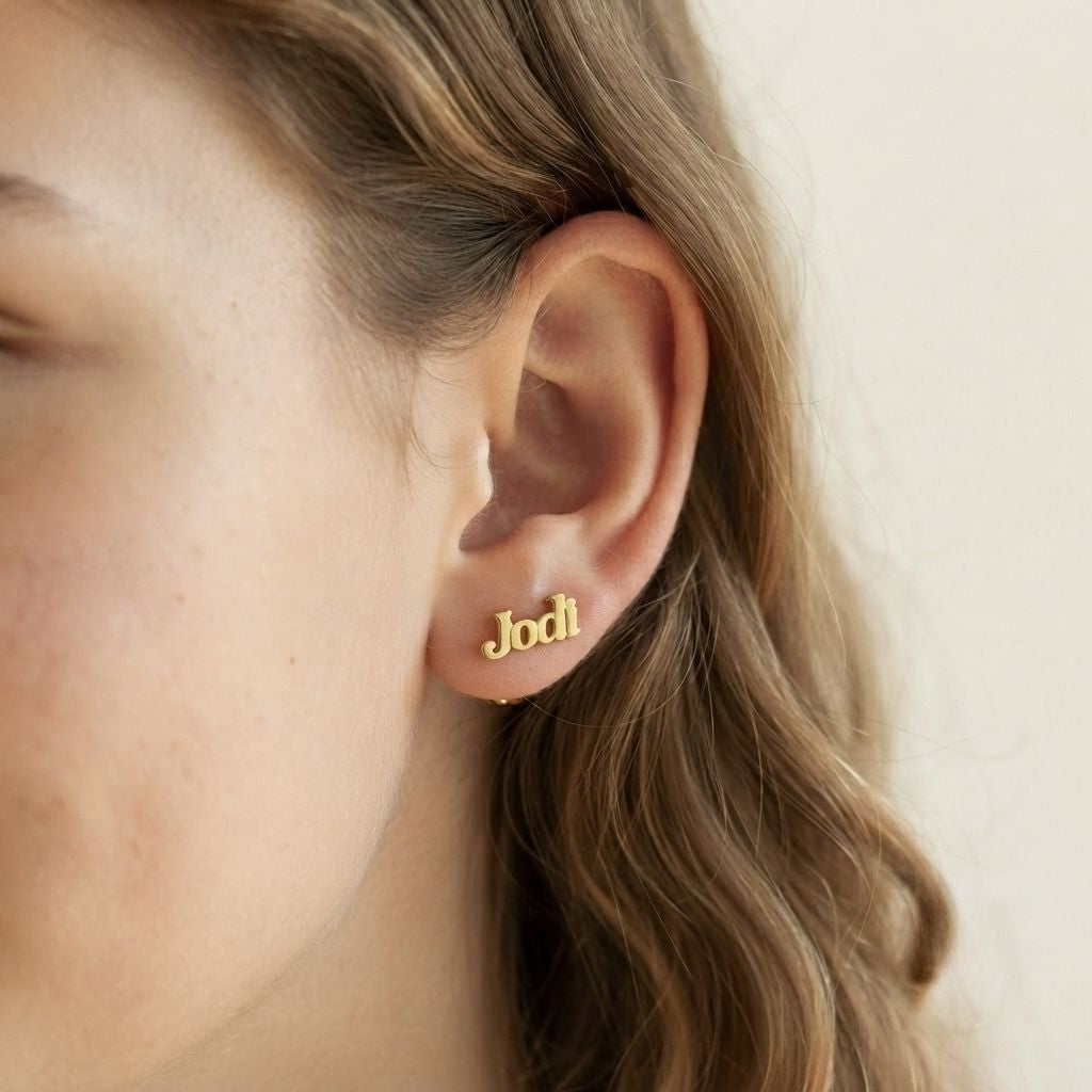 Personalised Name Studs