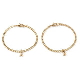 Personalized Initial Bracelet Duo Set