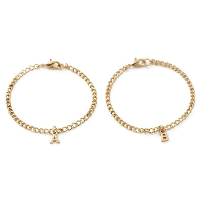 Personalized Initial Bracelet Duo Set