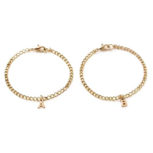 Personalized Initial Bracelet Duo Set