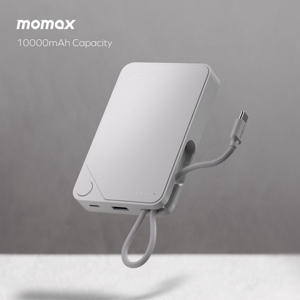 Momax 1-Power X 10000 mAh Power Bank With Built-In Usb-C Cable