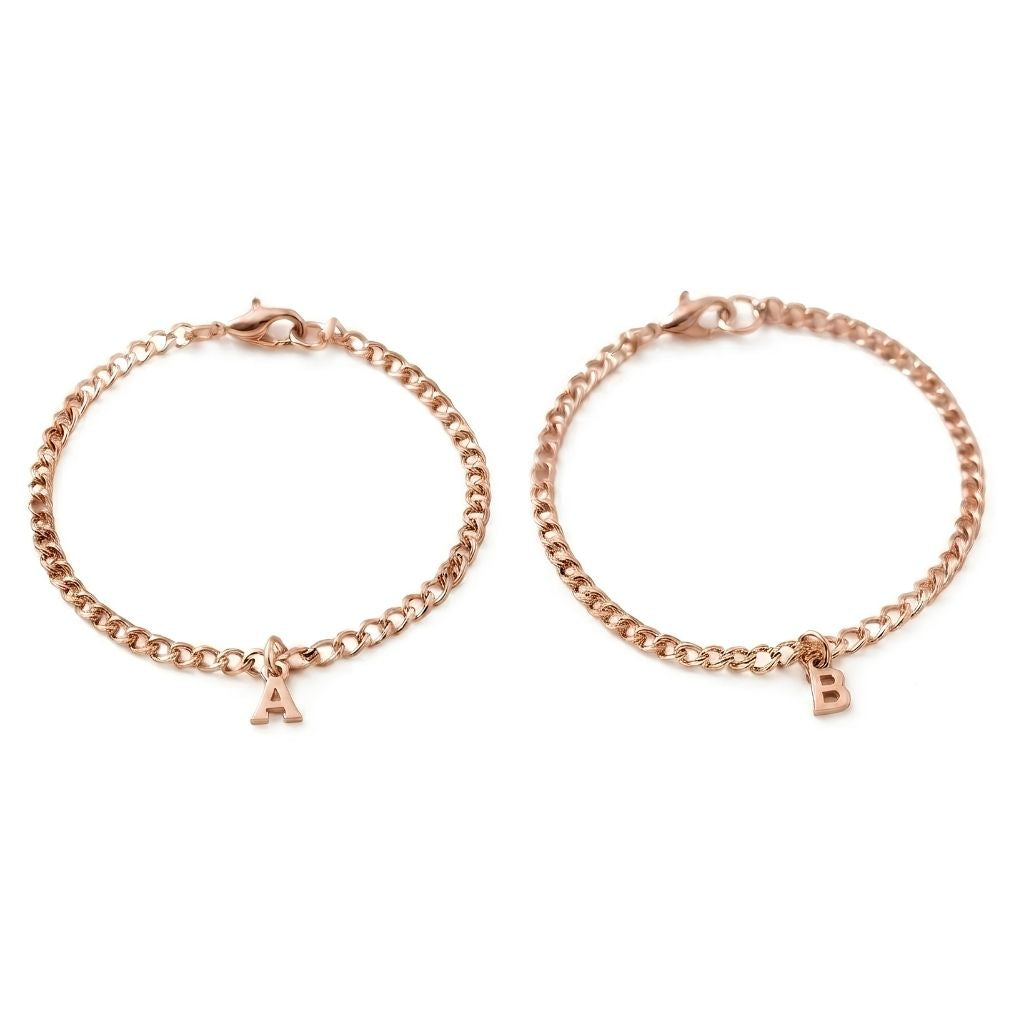 Personalized Initial Bracelet Duo Set