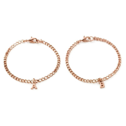 Personalized Initial Bracelet Duo Set