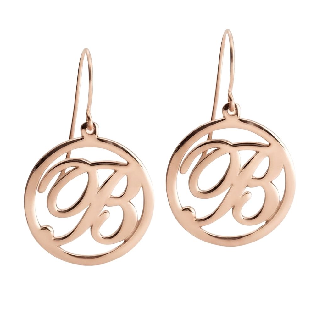 Cut Out Initial Drop Earrings