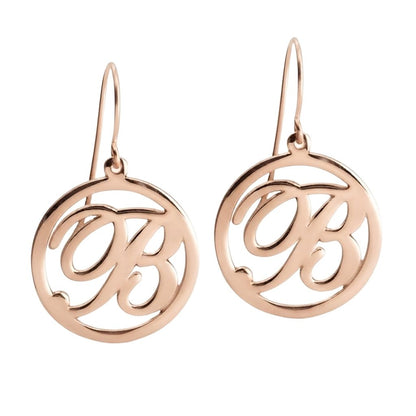 Cut Out Initial Drop Earrings