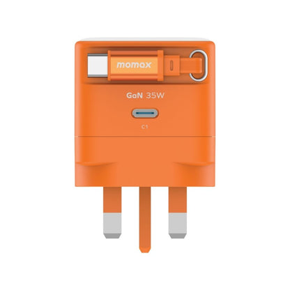Momax 1-Charge 35W GaN 1-Port Charger With Built-In Usb-C Cable