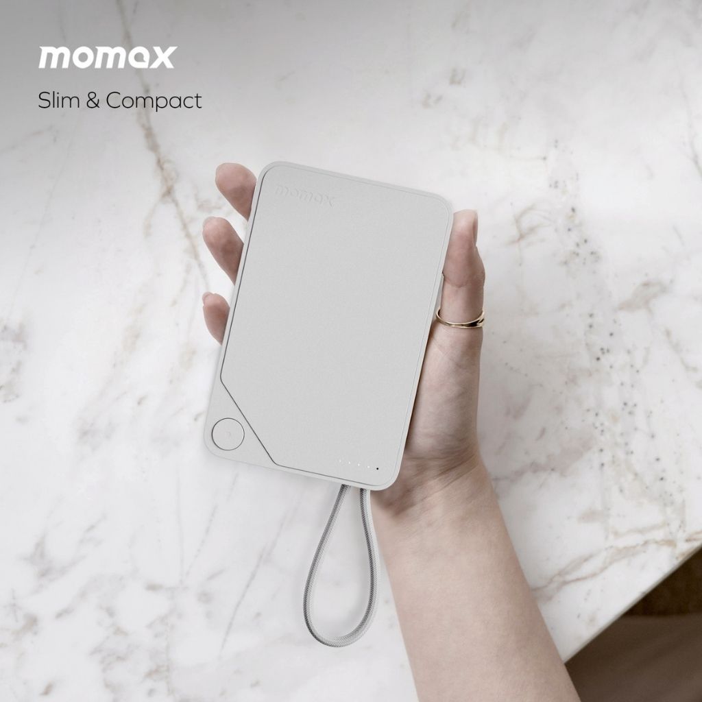 Momax 1-Power X 10000 mAh Power Bank With Built-In Usb-C Cable
