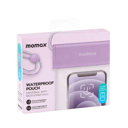 IPX8 Waterproof Phone Pouch - Triple-Sealed Design for 7-Inch Smartphones - Purple