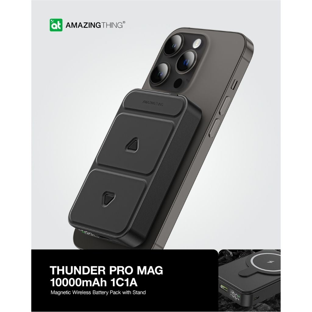 At Thunder Pro Mag Pd 10000 mAh Power Bank With Holder