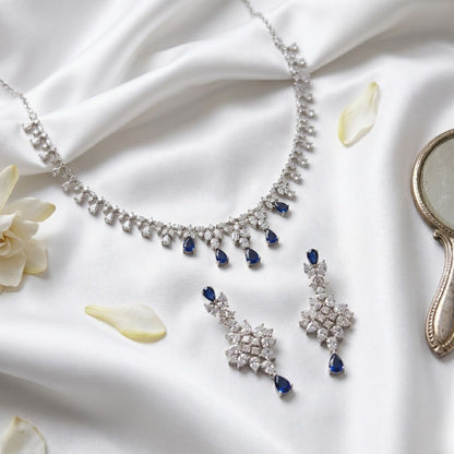 Midnight Royalty Necklace And Earrings Set