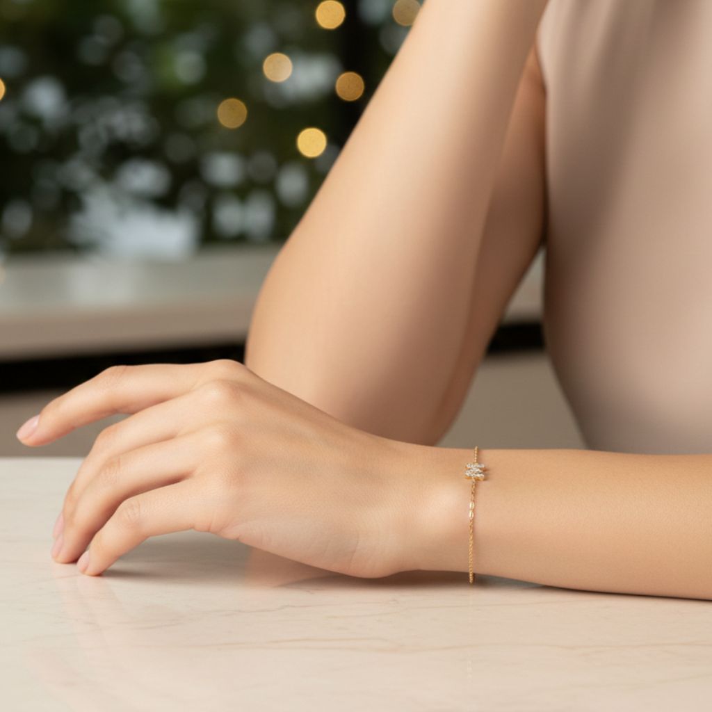 Personalised Diamond Initial Bracelet