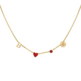 Personalised Zodiac Birthstone Initial Necklace