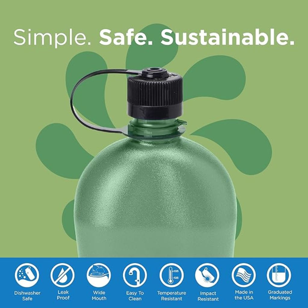 Nalgene Sustain 32oz Leak-Proof Canteen Bottle - Green