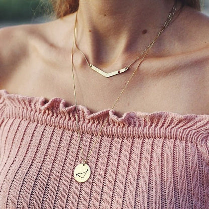 Personalized Zodiac Constellation Necklace