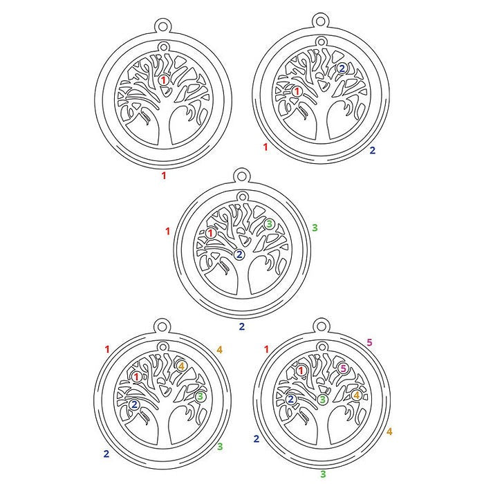 Custom Birthstones Family Tree Necklace