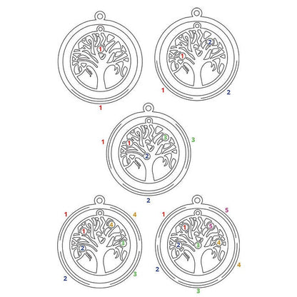 Custom Birthstones Family Tree Necklace