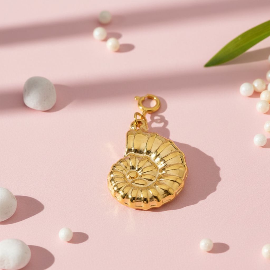 Gold Shell Charm