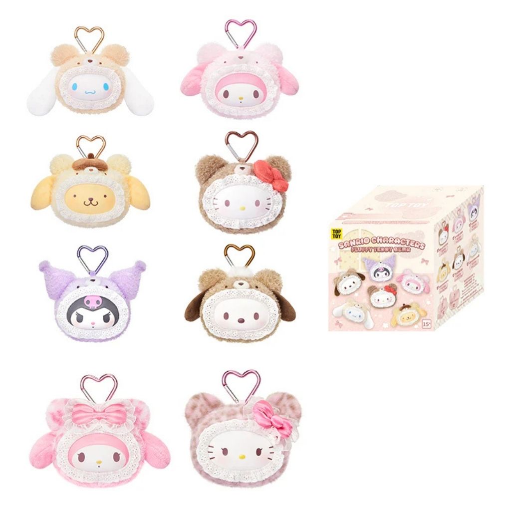 Top Toy Sanrio Fluffy Teddy Bear Plush Pendant Blind Box