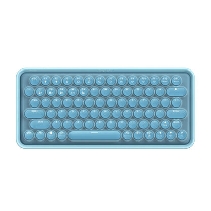 Blue keyboard on a white background