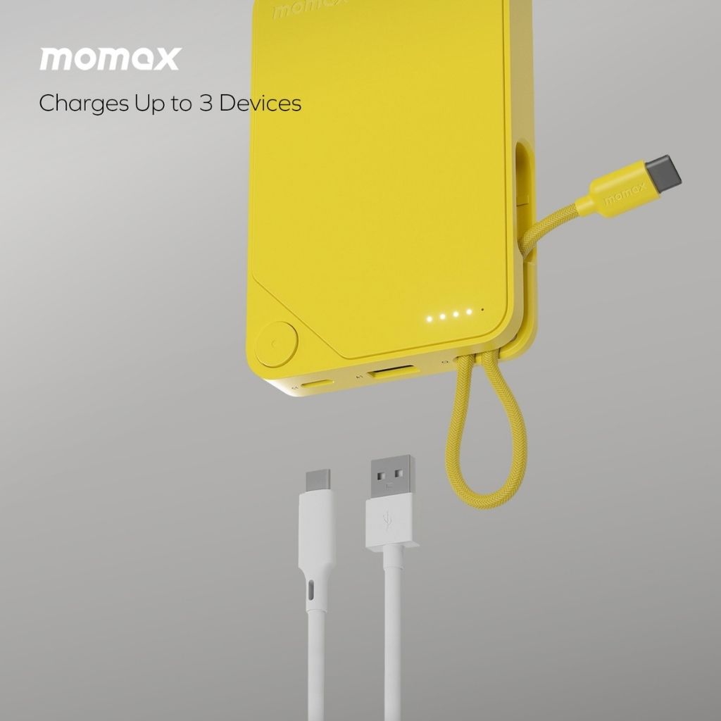 Momax 1-Power X 10000 mAh Power Bank With Built-In Usb-C Cable