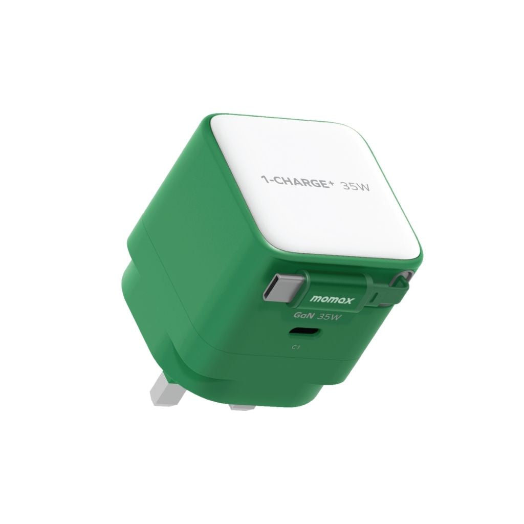 Momax 1-Charge 35W GaN 1-Port Charger With Built-In Usb-C Cable
