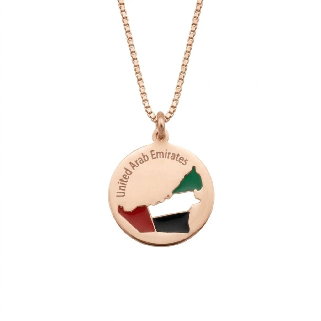 UAE Map Coin Necklace