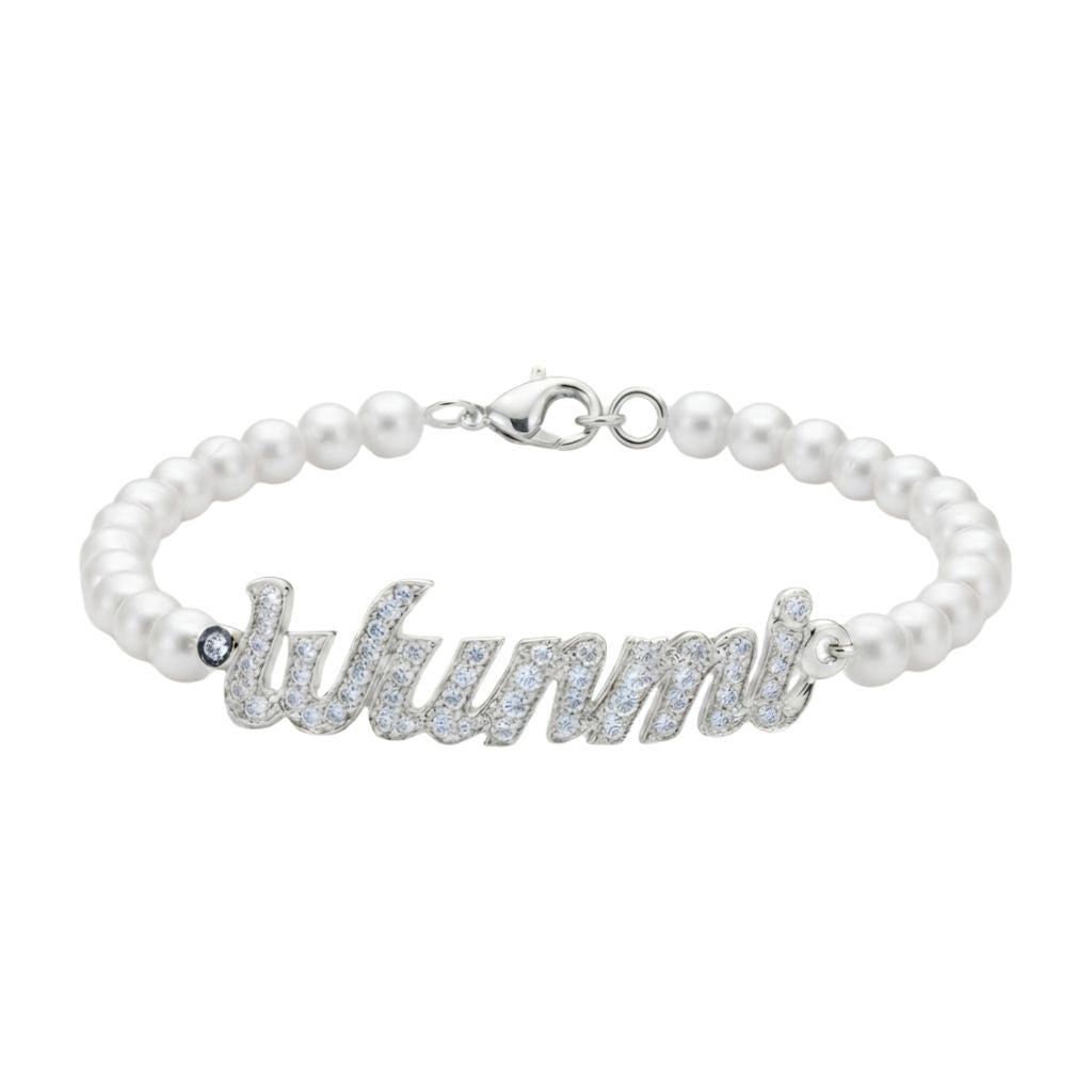 Pearl Stone Name Bracelet