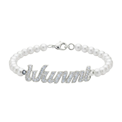 Pearl Stone Name Bracelet