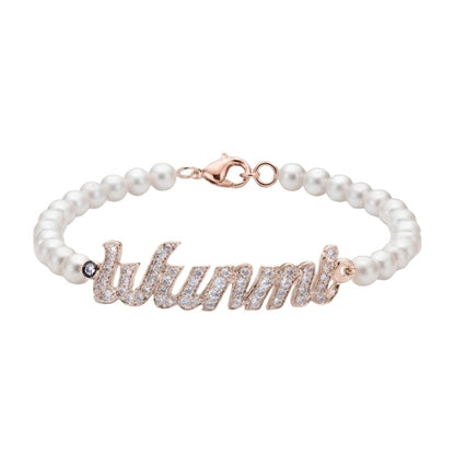 Pearl Stone Name Bracelet