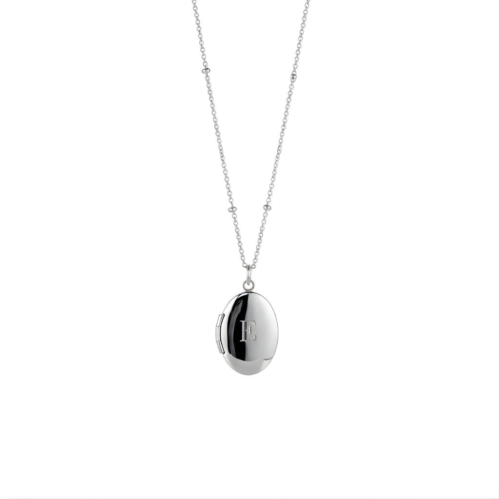 Elegant Oval Initial Pendant Necklace