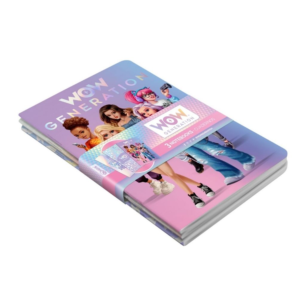 WOW Generation Pack of 3 A5 Softcover Notebooks
