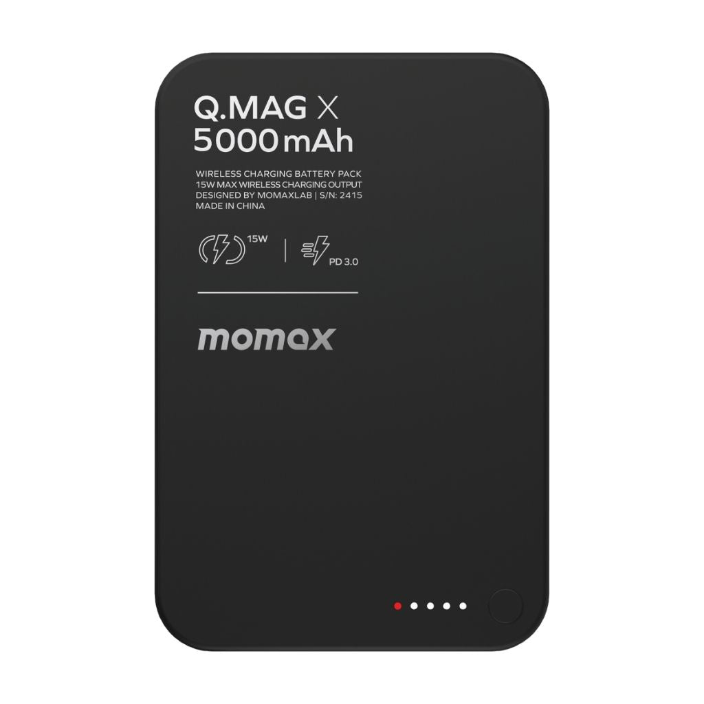 Momax Q.Mag X 5000 mAh Gen2 15W Ultra Slim Magsafe Wireless Power Bank