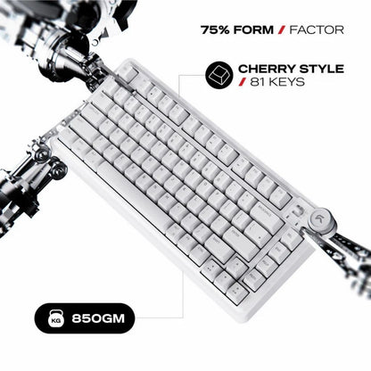 Cybeart Nighthawk 75 - Tri-Mode Wireless RGB Gaming Keyboard - White