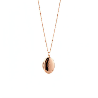 Elegant Oval Initial Pendant Necklace