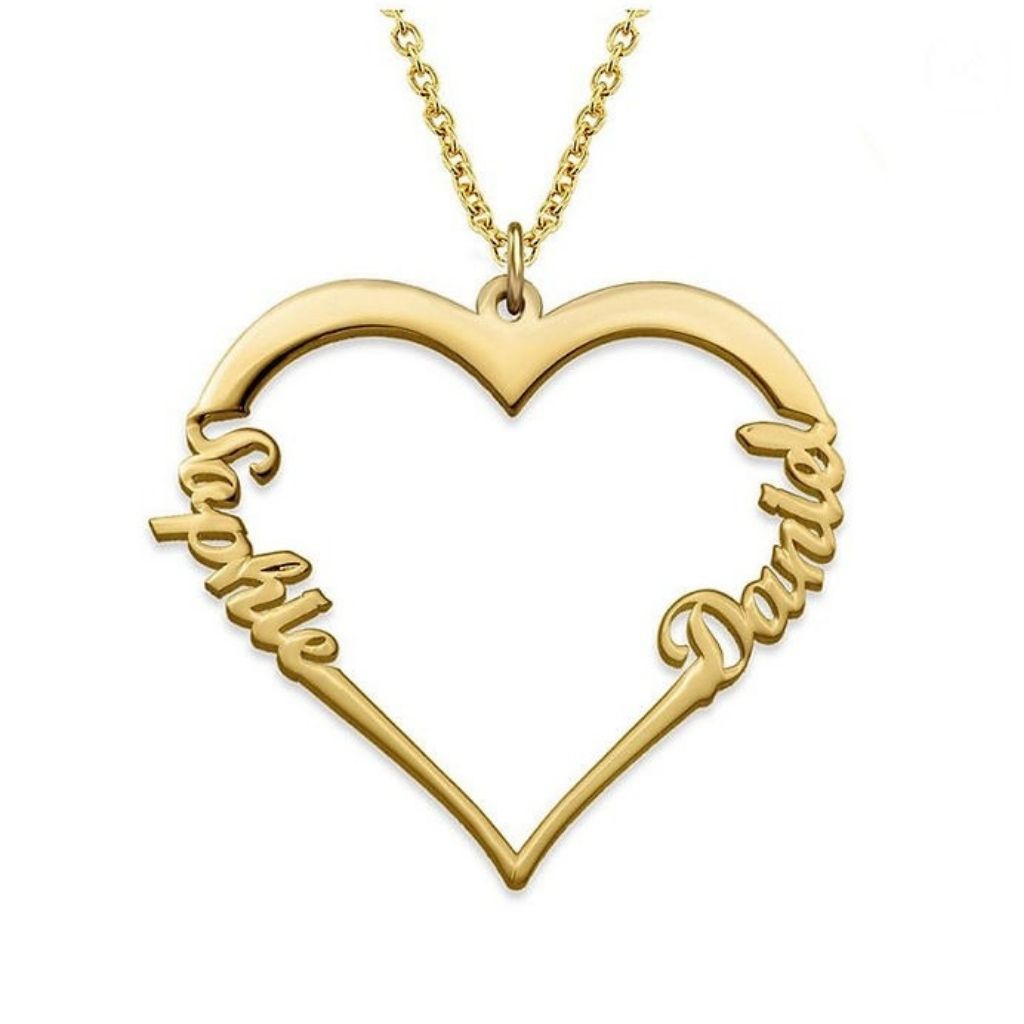 Double Name Heart Necklace