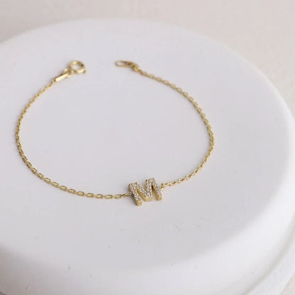 Personalised Diamond Initial Bracelet