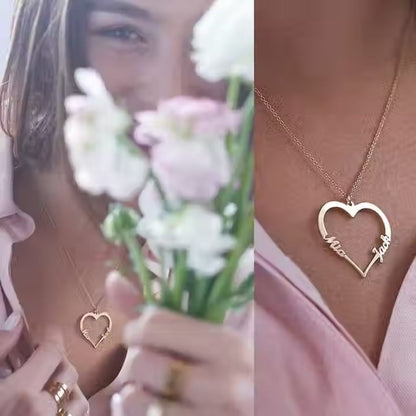 Double Name Heart Necklace