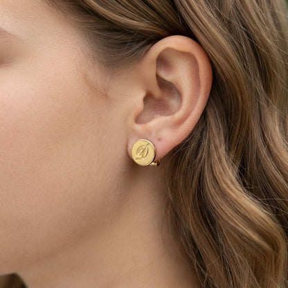 Engraved Initial Studs