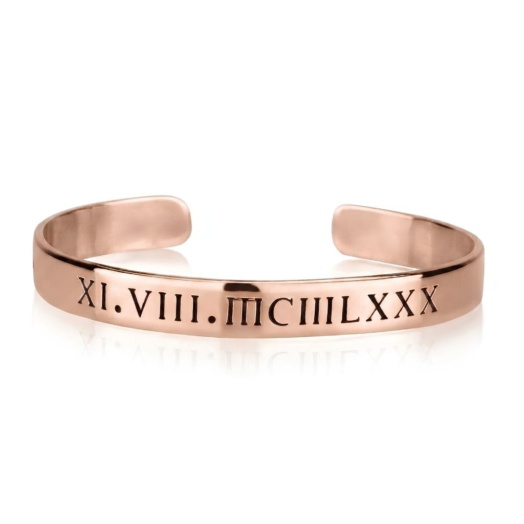 Roman Numeral Cuff Bangle