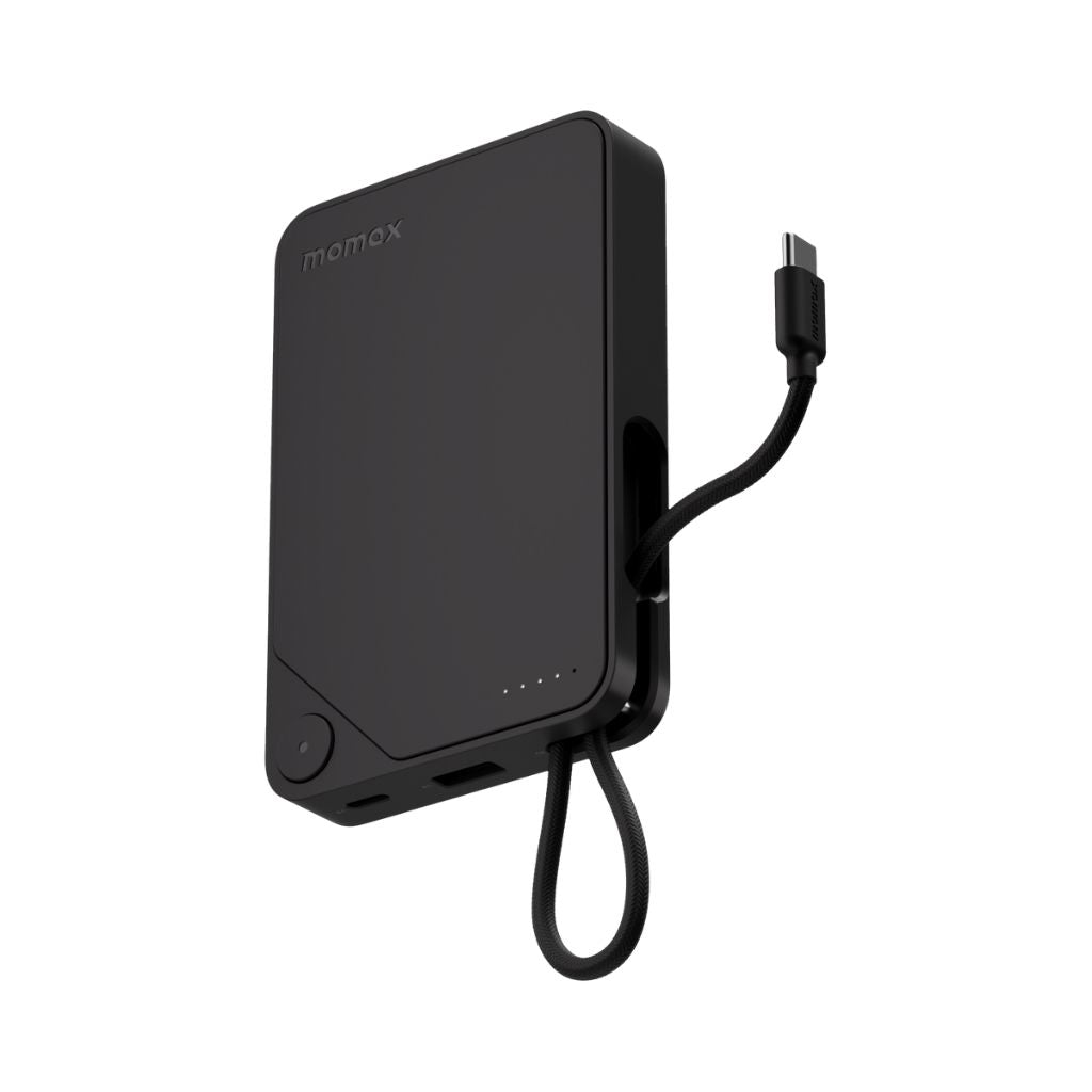 Momax 1-Power X 10000 mAh Power Bank With Built-In Usb-C Cable