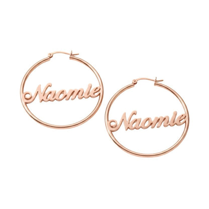Hoop Name Earrings