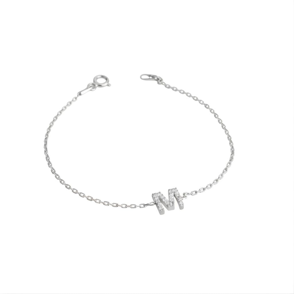 Personalised Diamond Initial Bracelet