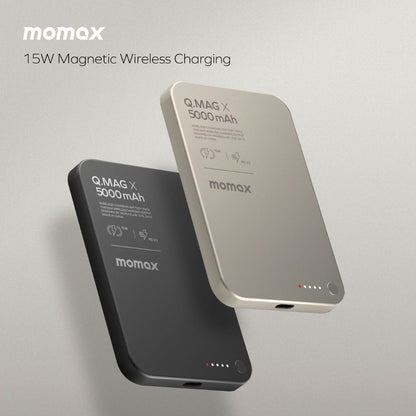 Momax Q.Mag X 5000 mAh Gen2 15W Ultra Slim Magsafe Wireless Power Bank